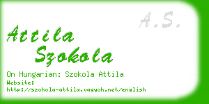 attila szokola business card
